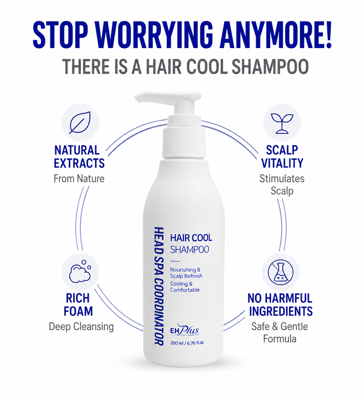 EHPlus Hair Cool Shampoo 200ml
