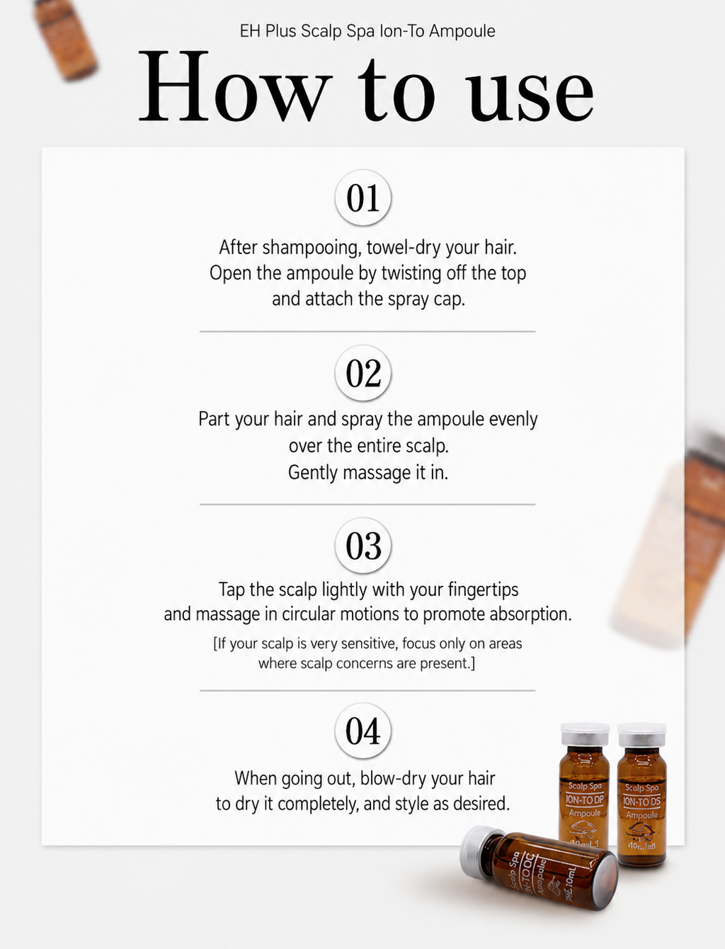 EHPlus Scalp Spa ION-TO OC Ampoule 10ml (1ea / 10ea set)